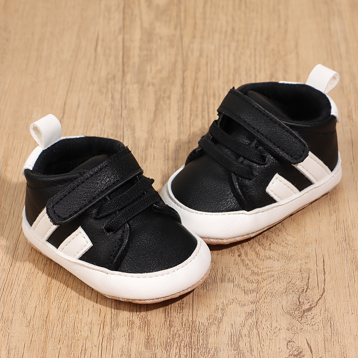 Newborn Baby Boys Girls First Walker Sneakers - Soft Sole, Casual Oxford Dress Moccasins with Easy-Fasten Strap, Low Top Design, Lightweight Fabric Upper, Comfortable for Daily Use, Casual Footwear | Stylish Baby Shoes | Easy