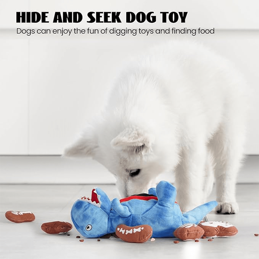 Nocciola 9 in 1 Dinosaur Dog Toys Funny Squeaky Plush Chew Toy for Small to Medium Breeds