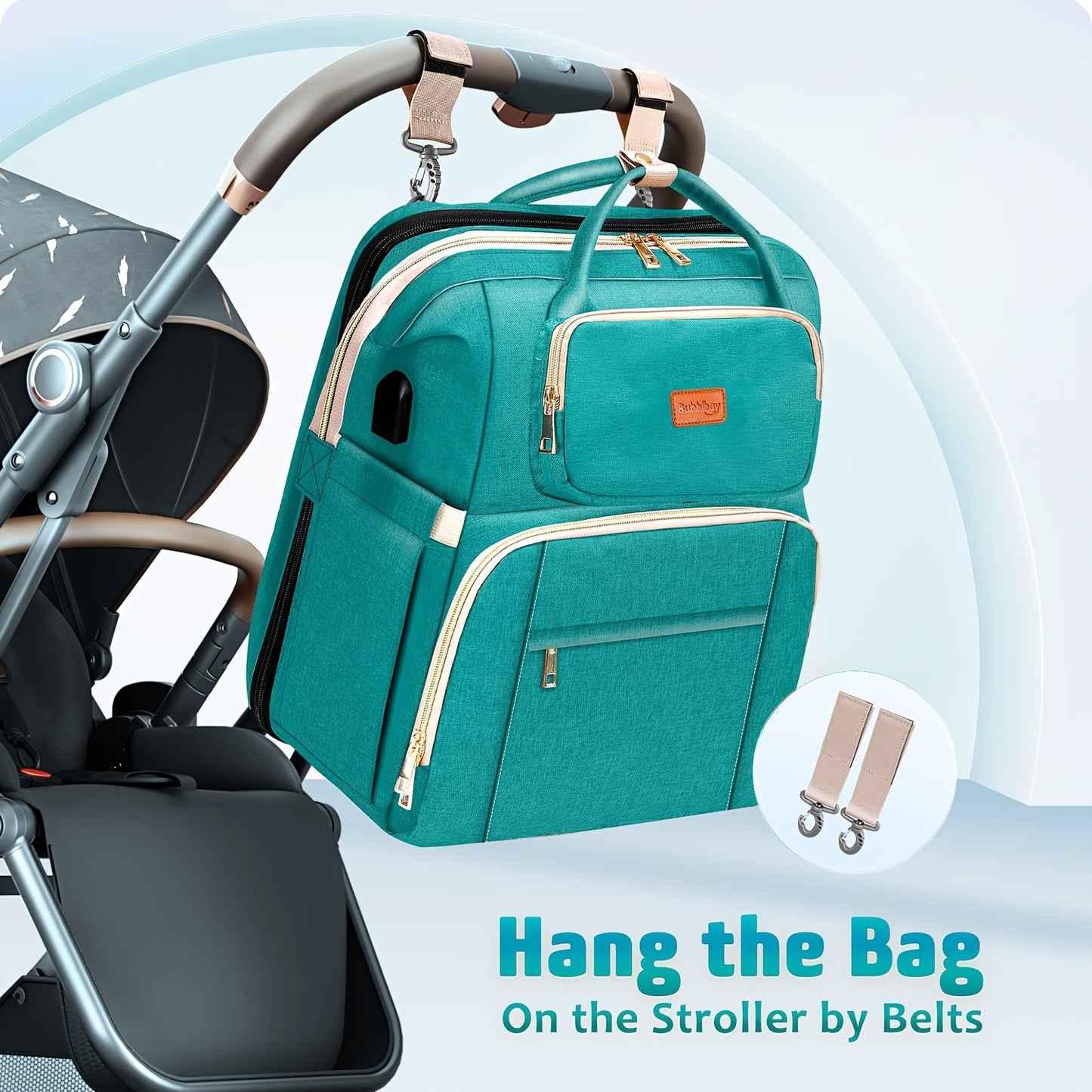 Diaper Bag Backpack with Changing Station - Multifunctional Baby Organizer for Travel