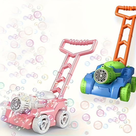 Bubble Lawn Mower Push Toy for Kids Ages 0 and Up Outdoor Gardening Fun