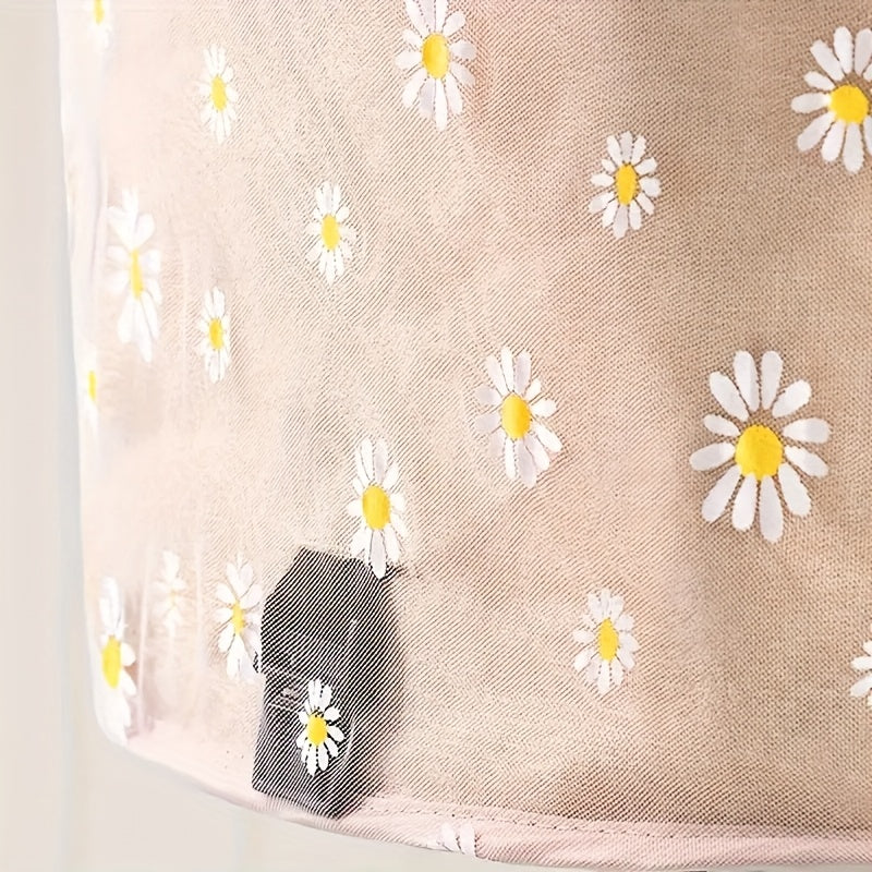 2pcs Portable Daisy Print Mosquito Net for Stroller, Youngsters Pram Netting Cover with White Daisy Pattern, Durable Chenille Fabric, Perfect Fit for Strollers, Bassinets, Mini Cribs & Playards – Machine Washable, Youngster