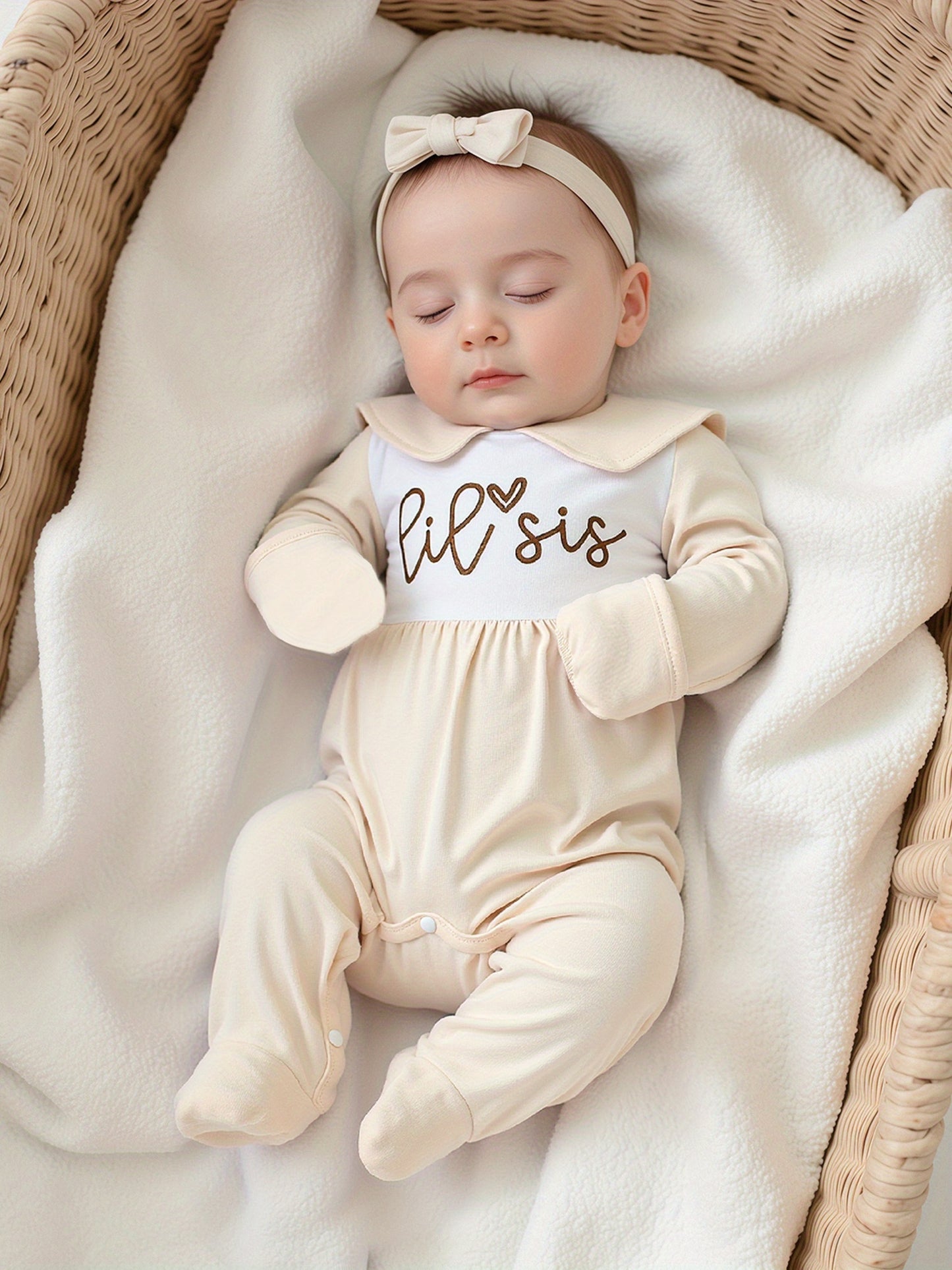 Newborn Baby Girl Long Sleeve Romper Cozy Fall Jumpsuit