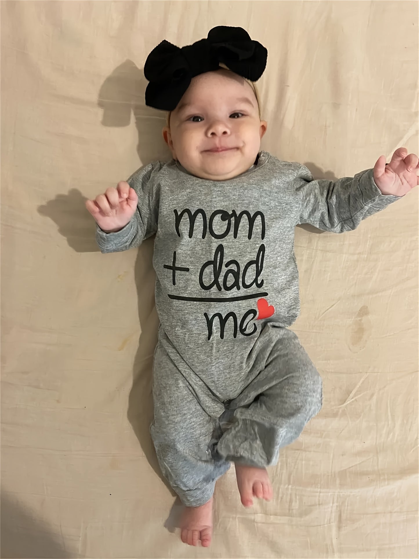 KuKitty Newborn Baby Boy Rompers Infant Girl Long Sleeve Letter Print Jumpsuit