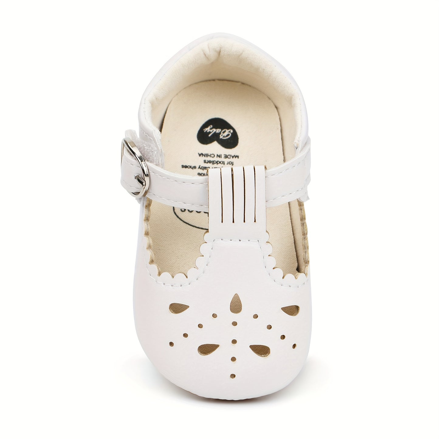 Cute Breathable Mary Jane Shoes For Baby Girls Lightweight Non Slip Soft Sole