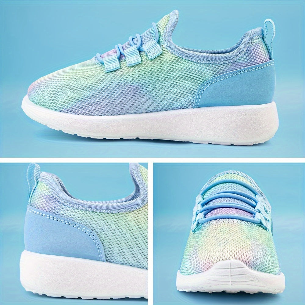 Kids' Slip-On Tennis Sneakers with Closure - Breathable Fabric Low-Top Sneakers for Toddler & Children, Pastel Color Options, TPR/Rubber Sole & EVA Cushioning for Walking, Running, Gym & Casual Play, Kid Shoes, Fun Pattern De