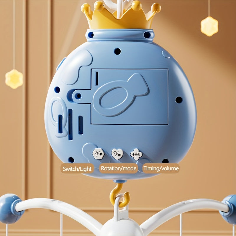 Bed Hanging Toys With Lights Lullabies Wind Chimes For Nursery 360 Degree Rotation Auto Off Timer Gifts