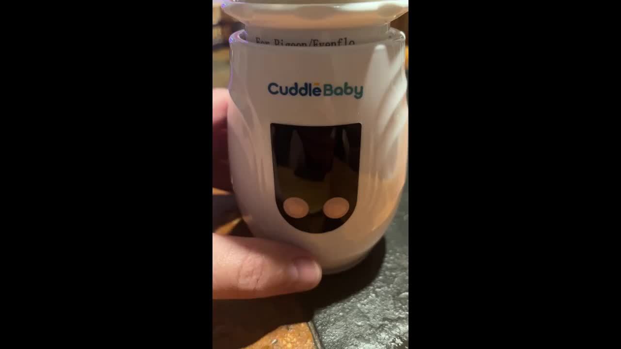 CuddleyBaby Portable Cordless Baby Bottle Warmer with 8 Adapters and 5 Temperature Settings