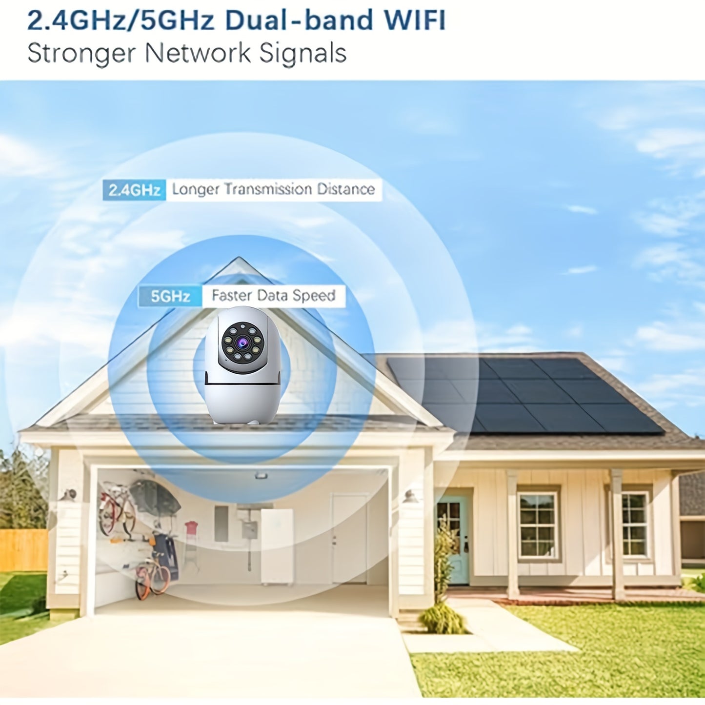 4pcs Wireless Indoor Security Camera Set with 355 Degree Pan Tilt Night Vision and Two Way Talk