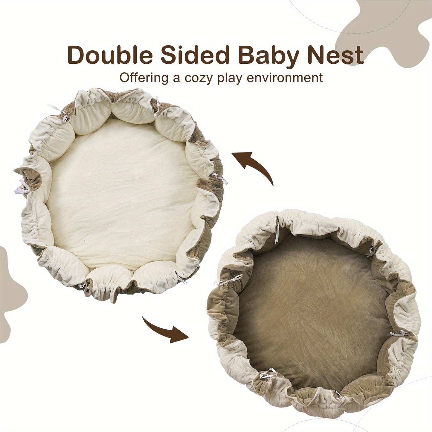 5 In 1 Plush Baby Play Gym With Tummy Time Mat And 6 Toys Ball Pit For Development