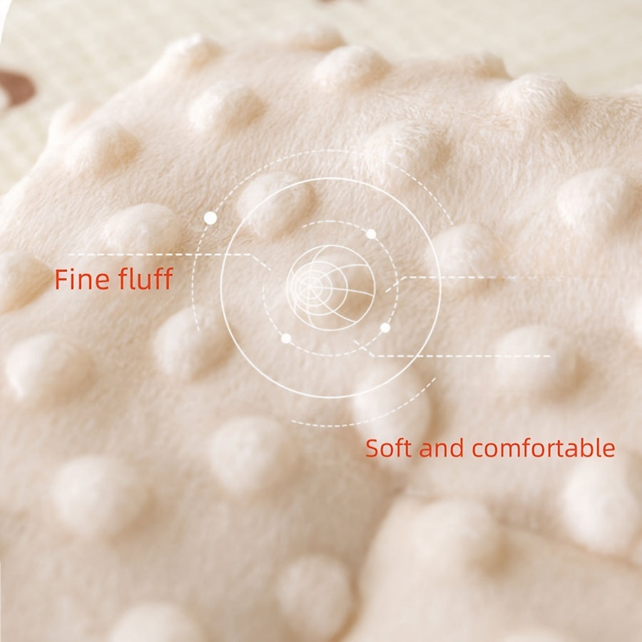 Infant Stroller Seat Cushion, Soft Thickened Inner Pad, Comfortable Warm Baby Seat Pad, All-Season Breathable, Toddler Car Seat Protector, Beige, Polyester Fiber Surface