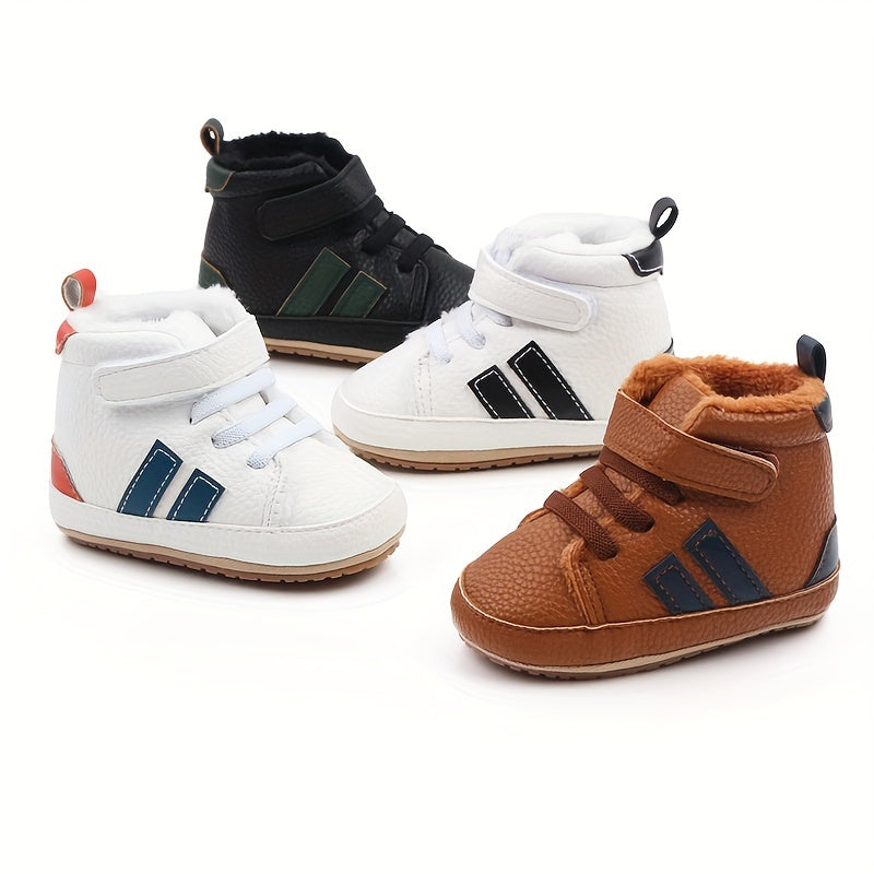 Baby Boys Girls Winter Boots with Non-Slip Rubber Sole and Fleece Lining for First Walkers