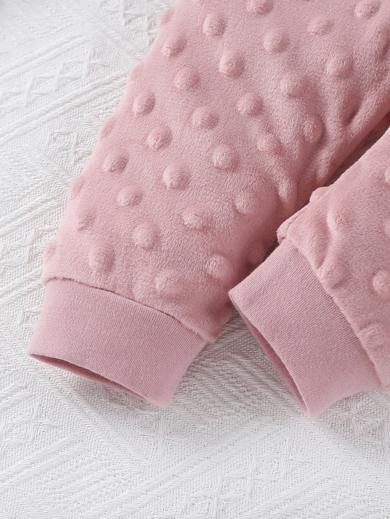 Autumn Winter Velvet Bear Style Baby Girl Jumpsuit Set