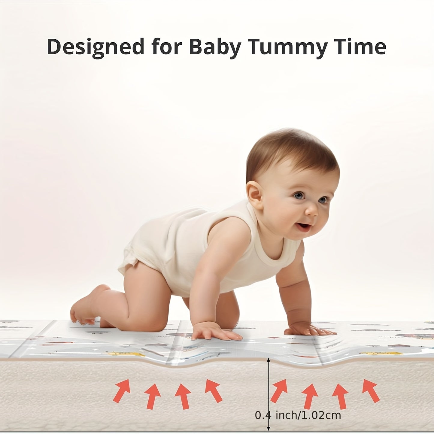UANLAUO Reversible Baby Play Mat 71 X 59 Inches Foldable Anti Slip Crawling Mat