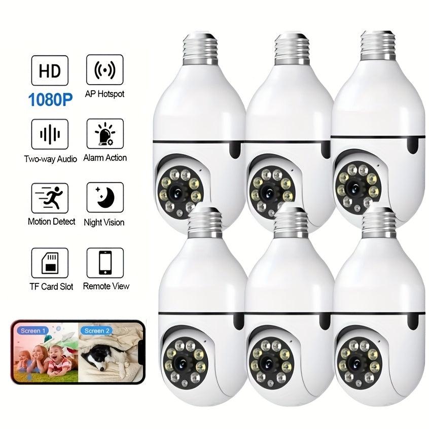 6pcs Wireless Security Cameras with 360 Degree Pan Tilt Two Way Audio Night Vision