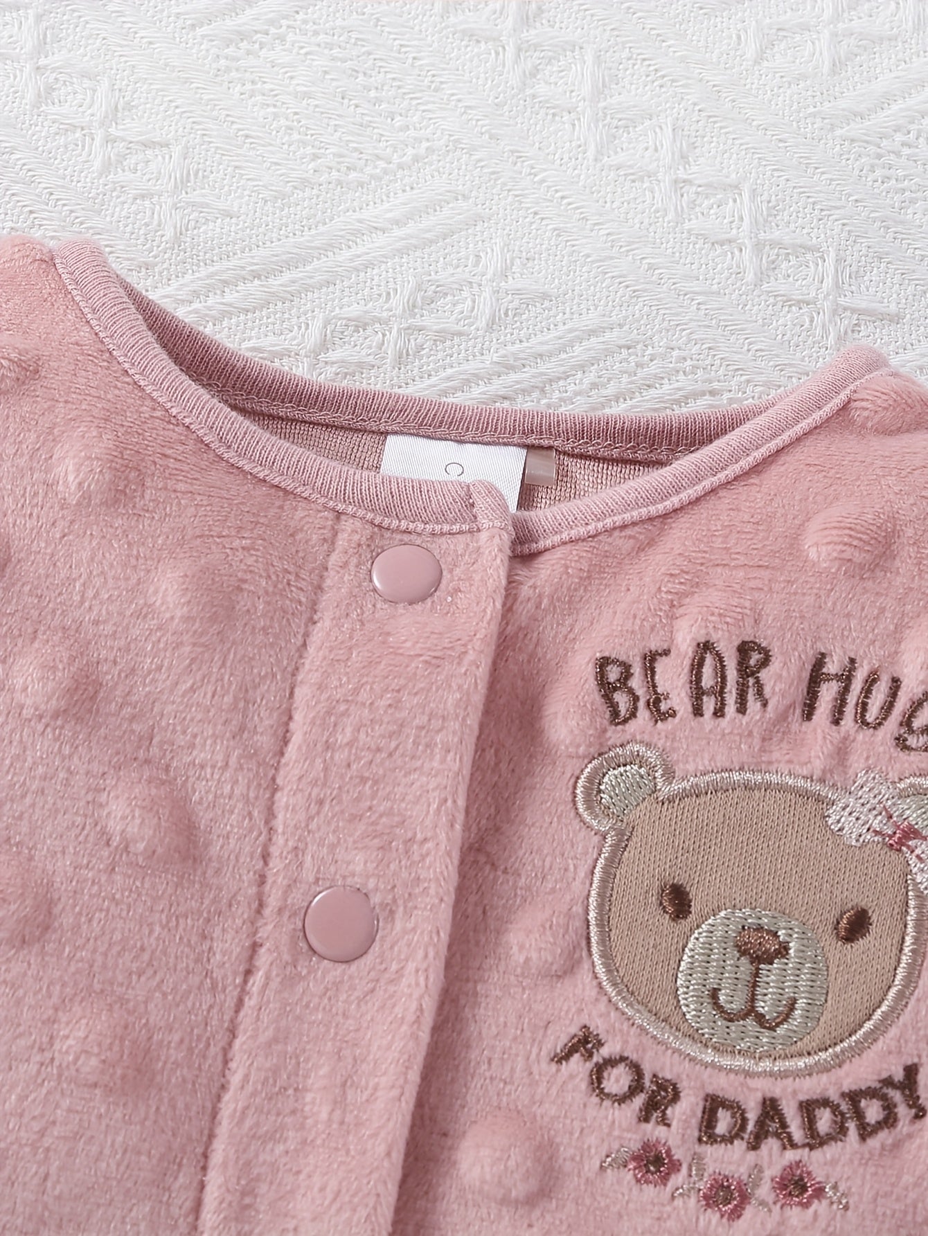 Autumn Winter Velvet Jumpsuit Set For Baby Girl Bear Print