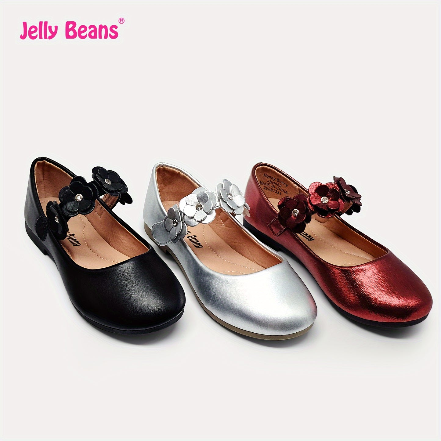 Fashionable Elegant Flower Mary Jane Girls Shoes for Spring and Autumn Casual Wear