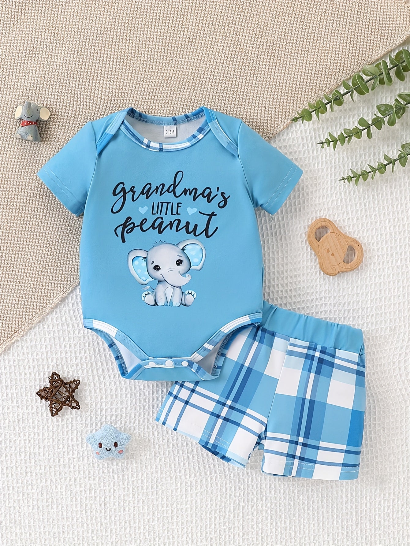 Newborn Baby Boy Clothes Short Sleeve Romper Summer Casual Infant Outfits Short Pants 2pcs Set, Perfect for Outdoor