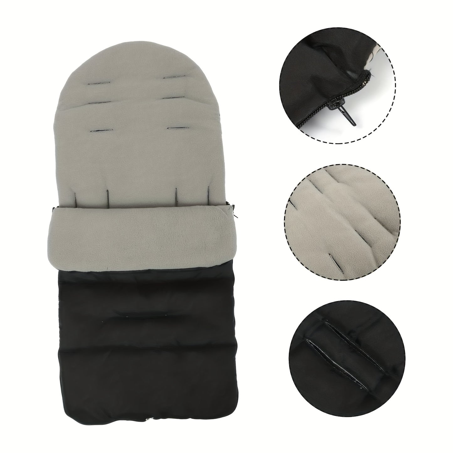1pc Universal Fit Stroller Footmuff, Autumn and Winter Windproof Warmth Protector, Polyester Fiber Pram Boot Covers