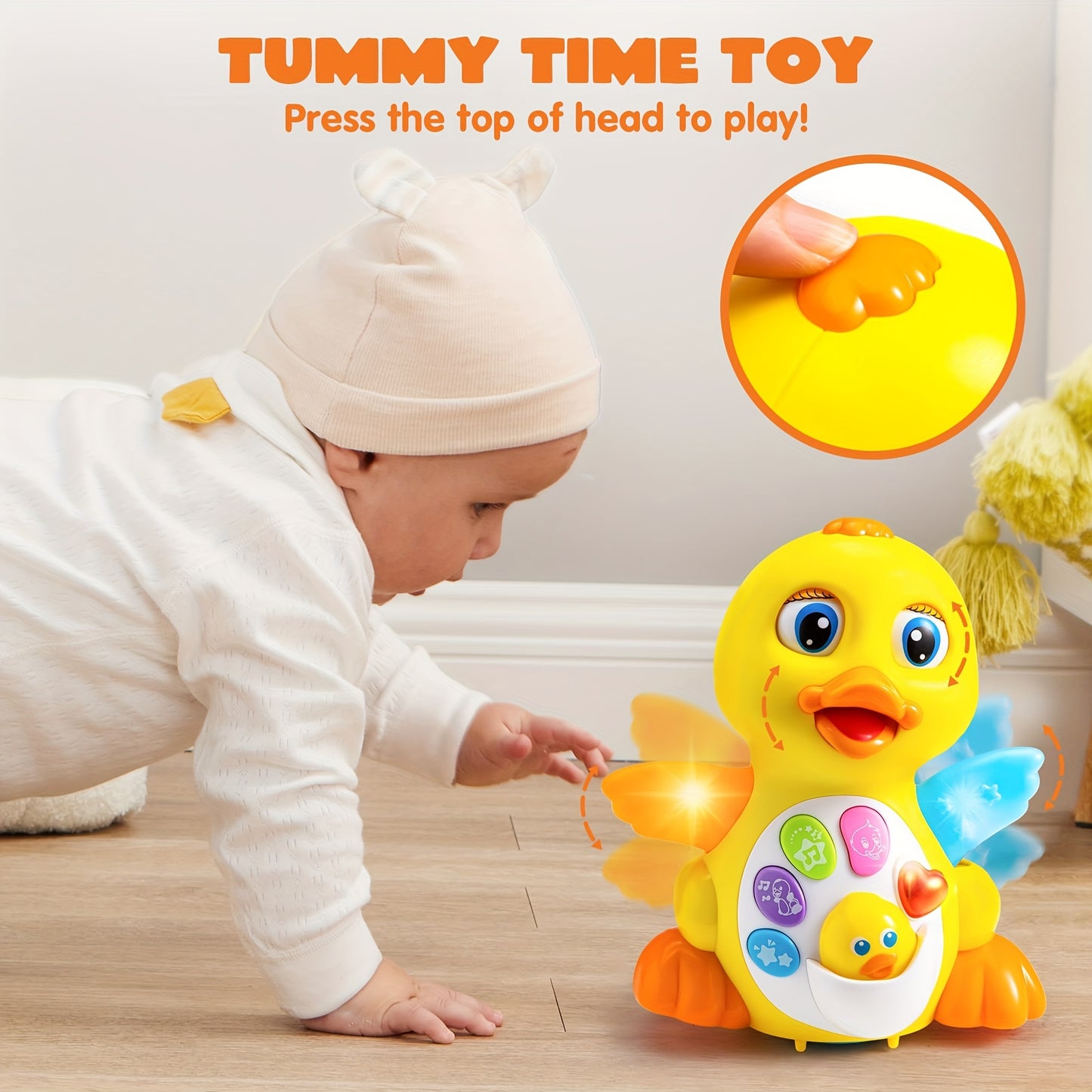 Musical Duck Toy For Toddlers With Lights And Sounds Dancing Walking Learning Fun
