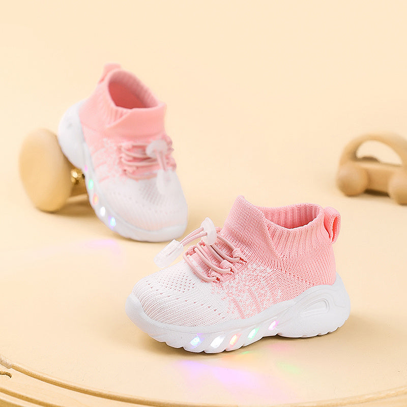 Trendy Classic Light-Up Sneakers for Youngsters Lightweight Non-Slip Comfortable Sports Shoes