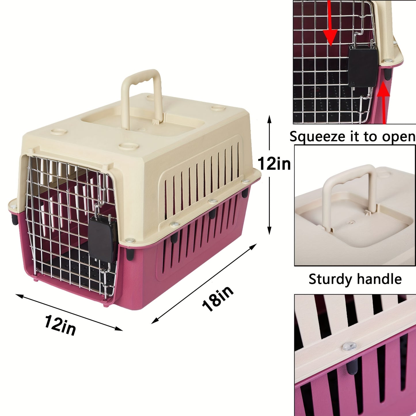 No 4 Airline Approved Pet Harness Lightweight Travel Cage for Cats Dogs and Rabbits