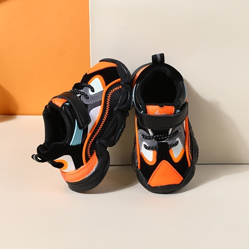 Stylish & Comfy Baby Boys' Low Top Sneakers - Lightweight Anti-Slip With Hook & Loop Fastener For Outdoor Activities!