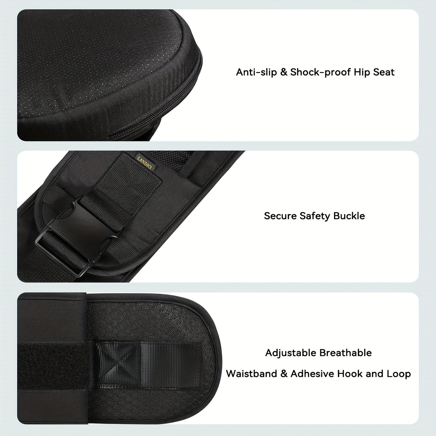 Ergonomic Baby Carrier with 3D Belly Protector and Adjustable Waistband for Newborns