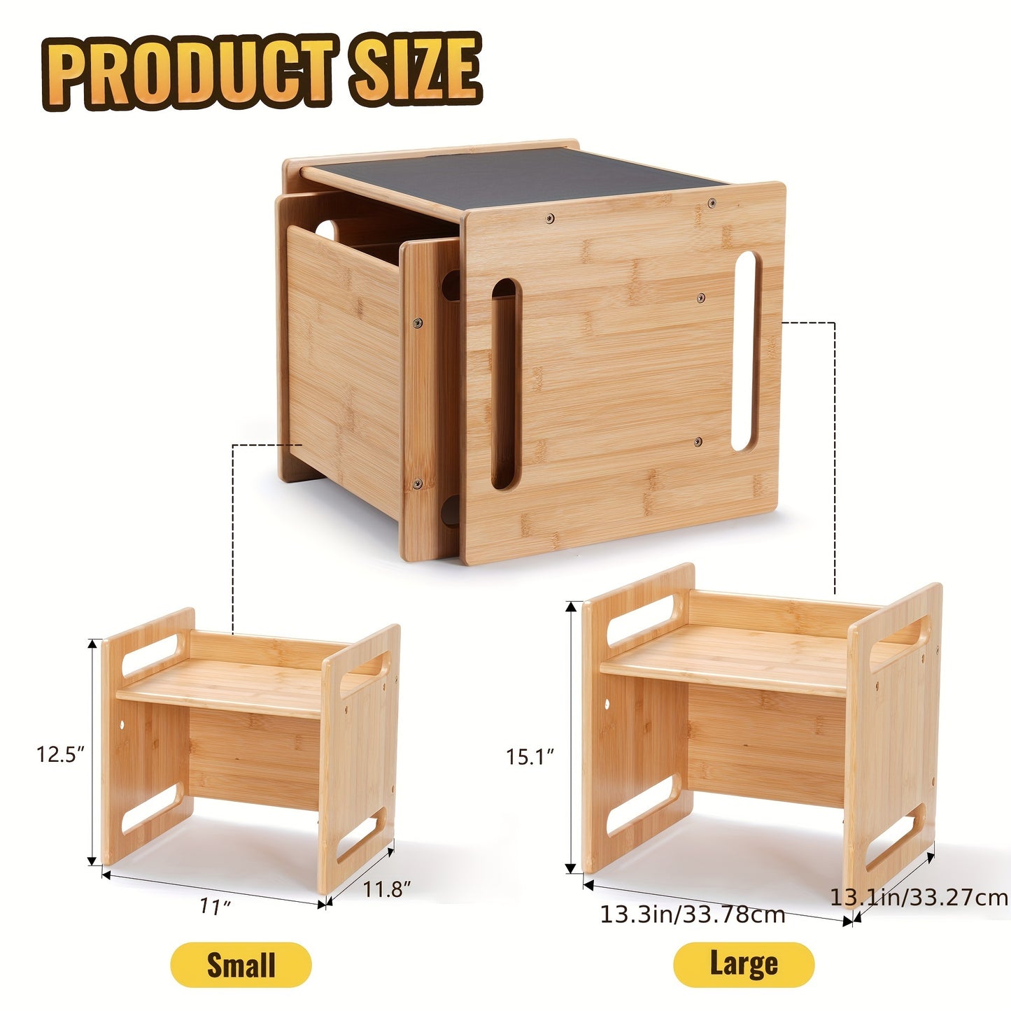 Children's Weaning Table And Chair Set Multi-Purpose Wooden Furniture For Dining And Play