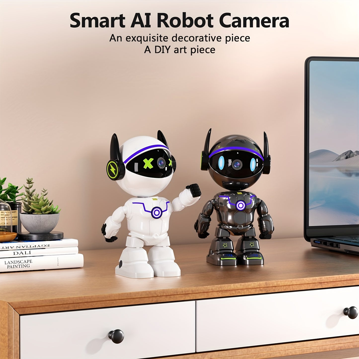 4MP HD Indoor Camera with 360 Degree Night Vision and Two Way Audio for Pets and Babies