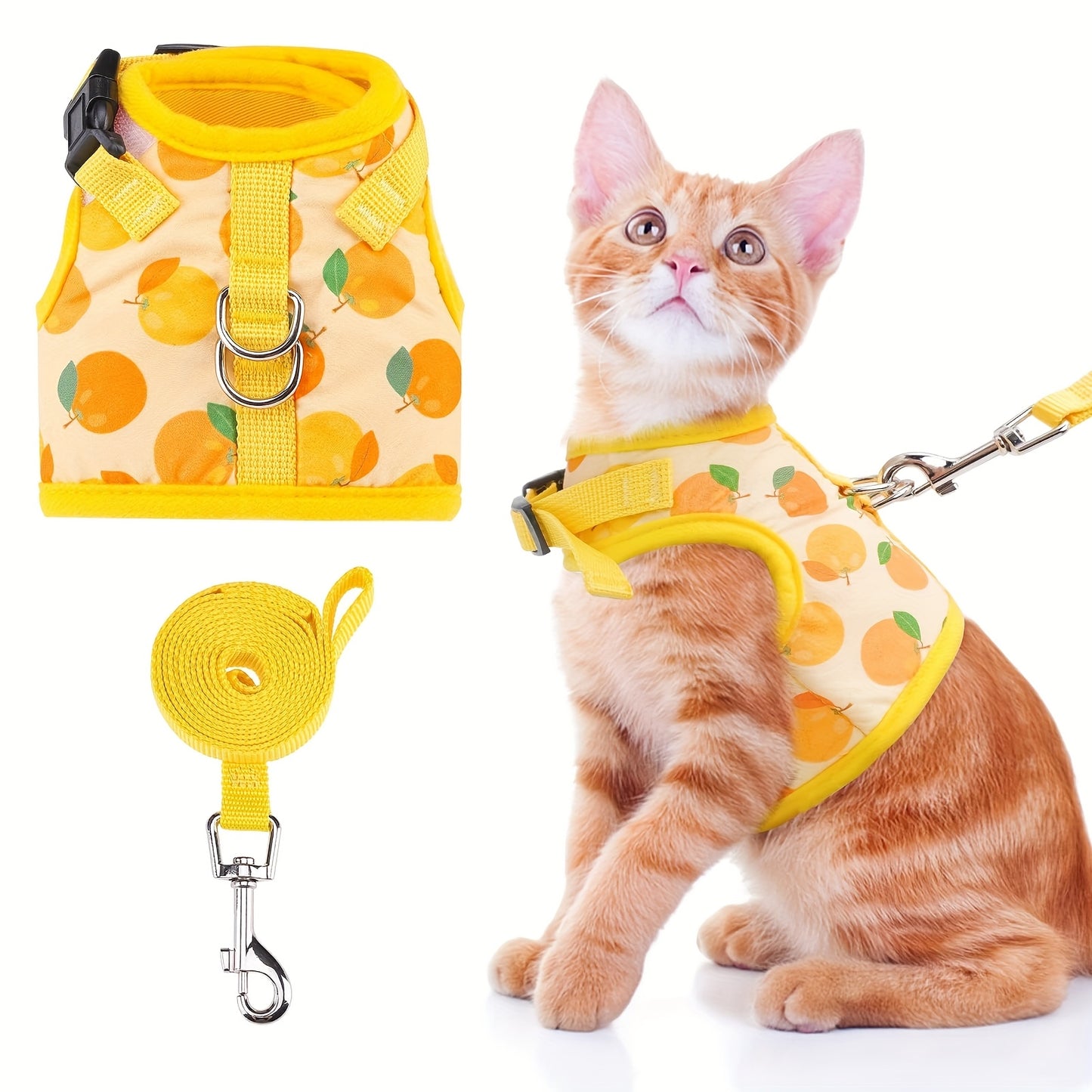 Cat Harness With Leash Escape Proof - Fashionable Mesh Cat Dog Walking Harness Leads, Adjustable For Kitties Puppies Small Animals, for Galaxy