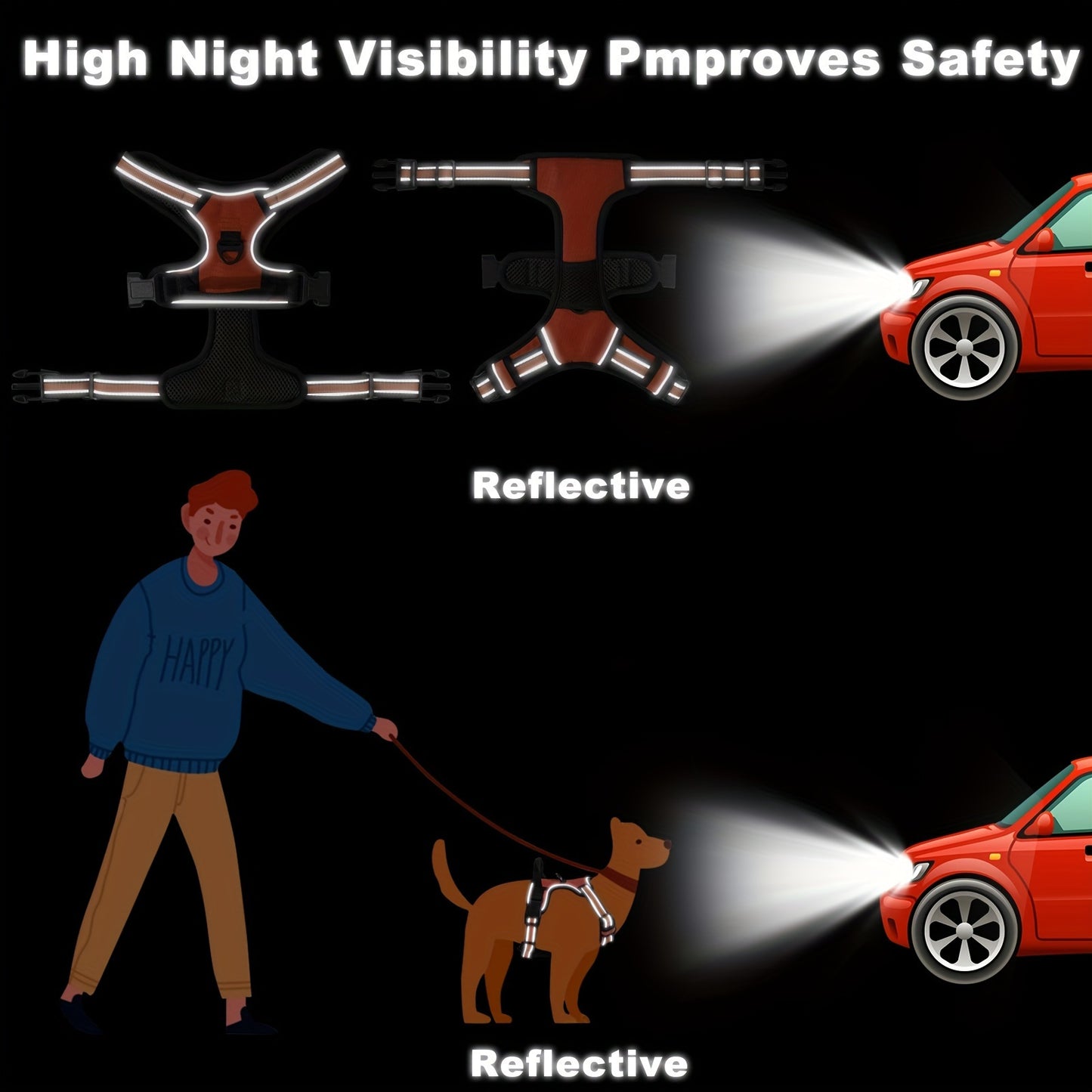 PetBuddy No Pull Dog Harness Set – Durable Escape-Proof Comfort and Convenience