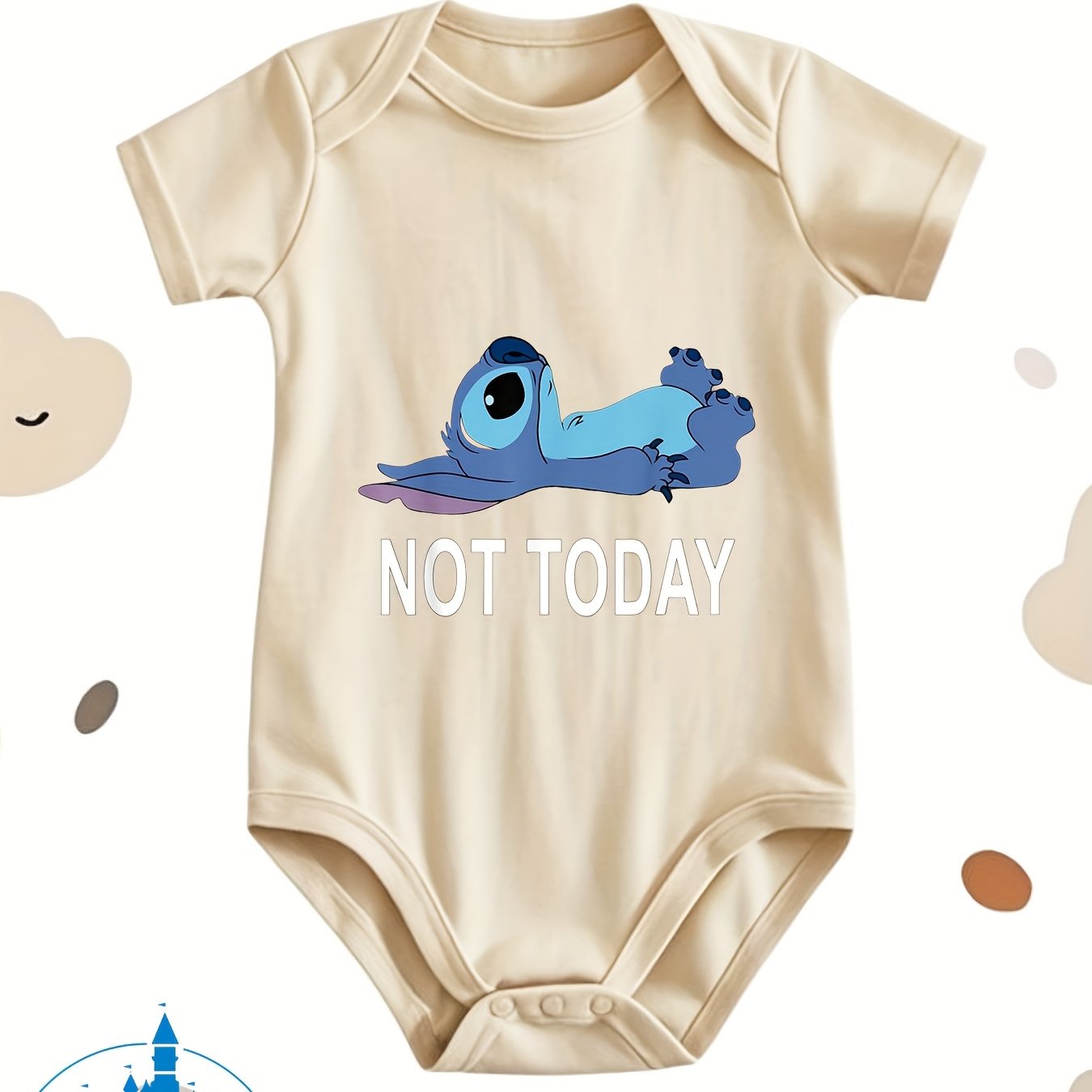Disney Lilo Stitch Not Today Stitch Baby Jumpsuit for Infants and Toddlers Outdoors