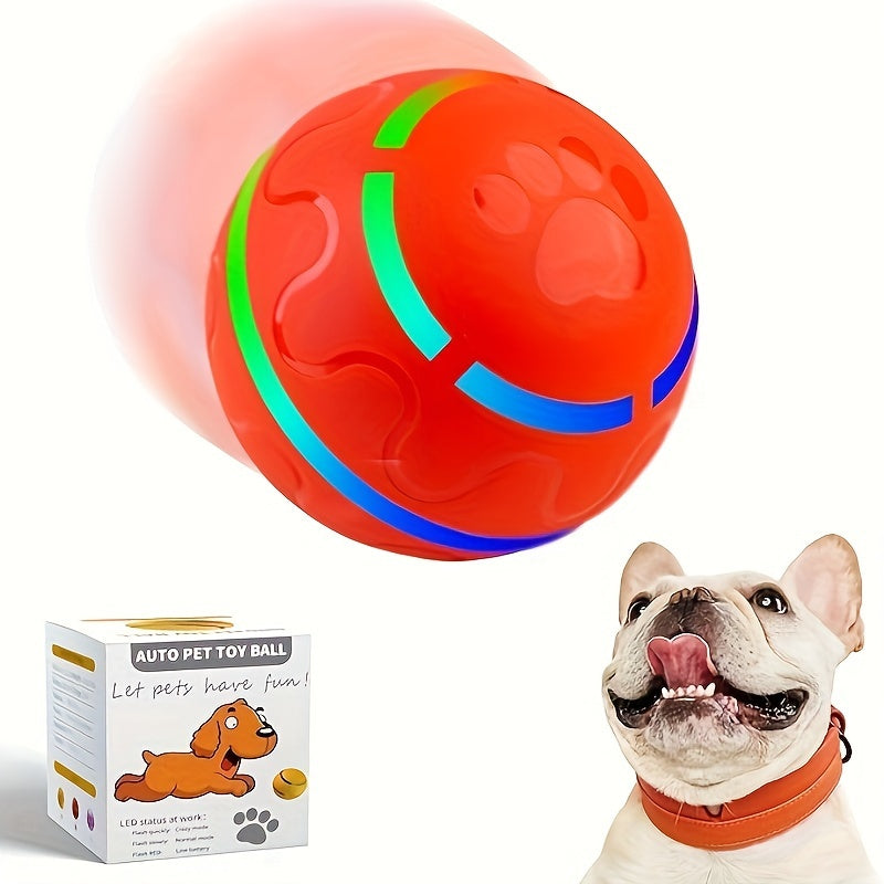 Intelligent Pet Dog Bouncing Ball with Colorful Lights for Medium to Large Dogs