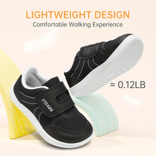 Wide Toe Box Barefoot Sneakers for Kids Casual Tennis Walking Running Non Slip Design