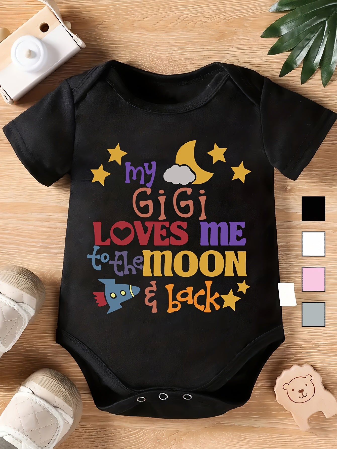My GiGi Loves Me to the Moon Baby Girl Clothing Soft Cotton Spring Summer Outfit