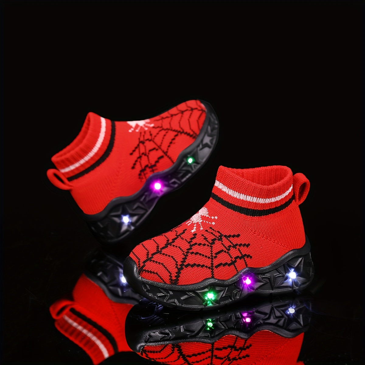 Light Up Kids Sneakers For Boys And Girls Slip Resistant Walking Shoes With Patterns