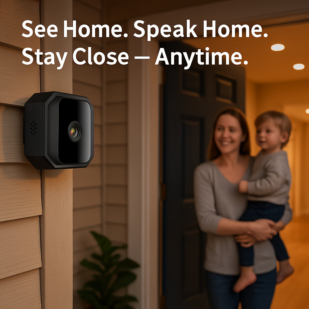 Flexible Mini Cam for Garage or Baby Room with 24/7 Alerts and Night Vision