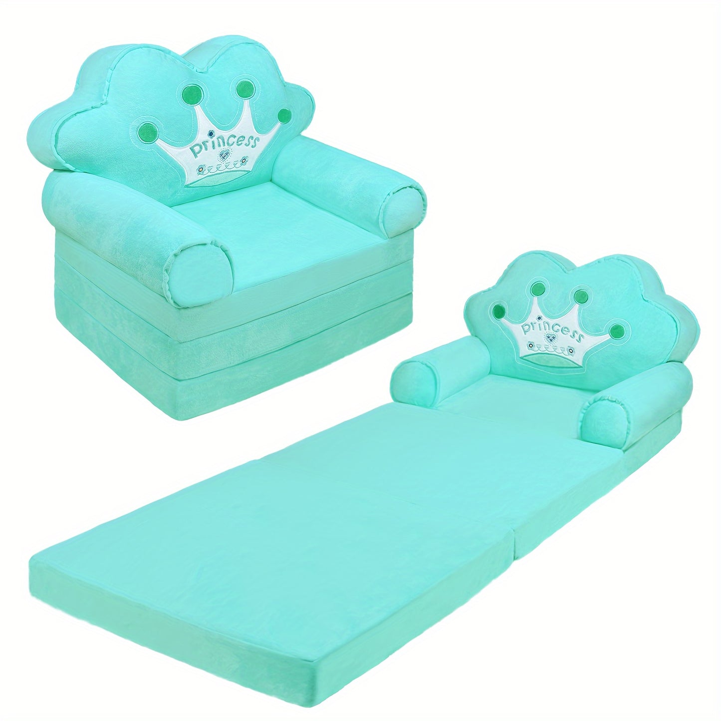 Foldable Multifunctional Pink Sofa With Pillow and Armrests for Teenagers and Game Rooms