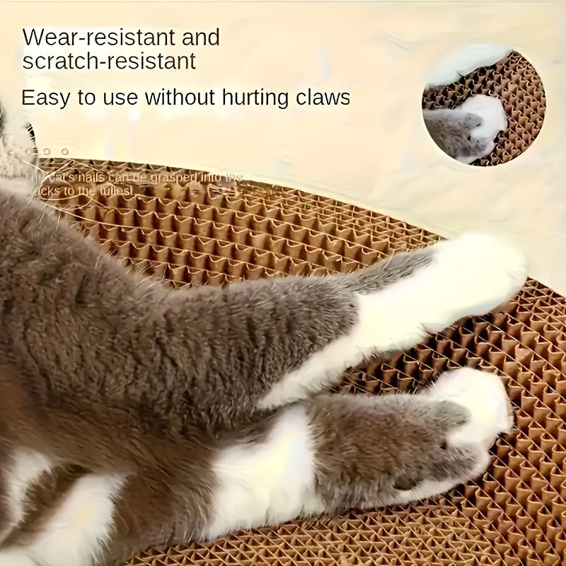 Durable Nest Shaped Cardboard Cat Scratching Pad for Claw Care and Furniture Protection