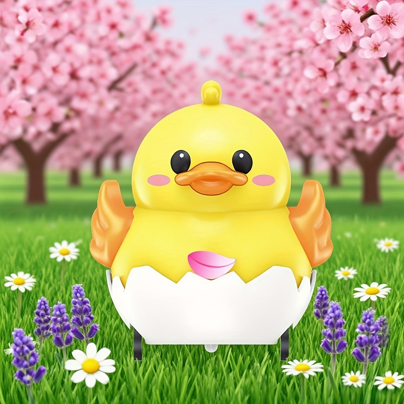 Music Duck Toy Set Glowing Crawling Moving Ducks Three Pack USB Charging Gift For Babies 6 Months Plus