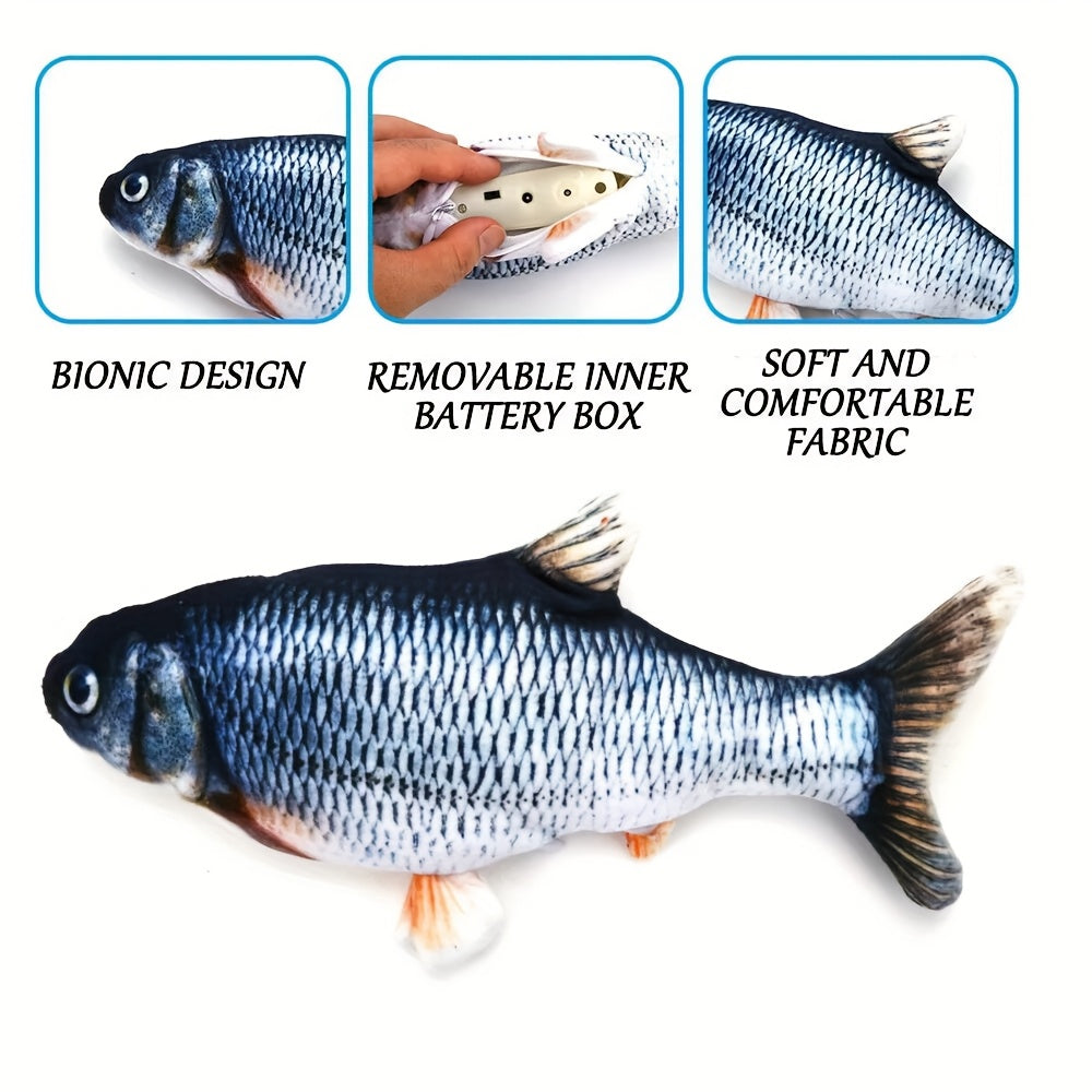 Interactive Floppy Fish Cat Toy Realistic Dancing Wiggle Gift for All Breeds