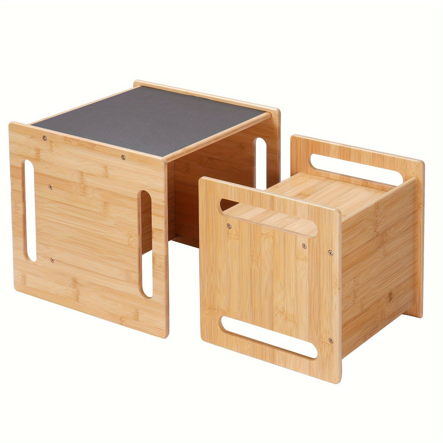 Children's Weaning Table And Chair Set Multi-Purpose Wooden Furniture For Dining And Play