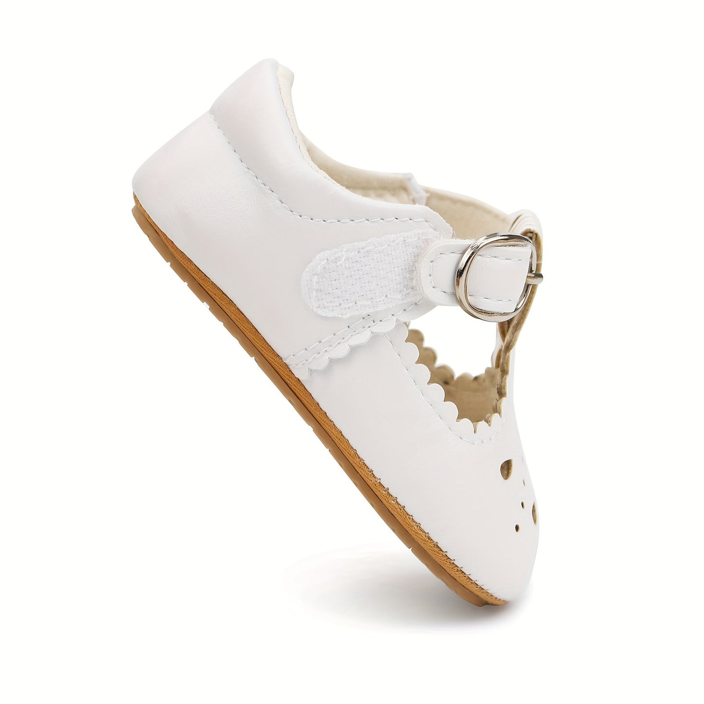 Cute Breathable Mary Jane Shoes For Baby Girls Lightweight Non Slip Soft Sole
