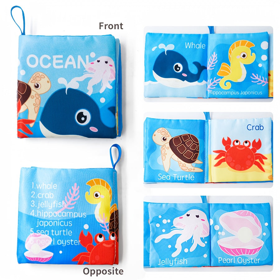 12pcs Soft Baby Crinkle Books Nontoxic Polyester Sensory Learning Toys for Kids