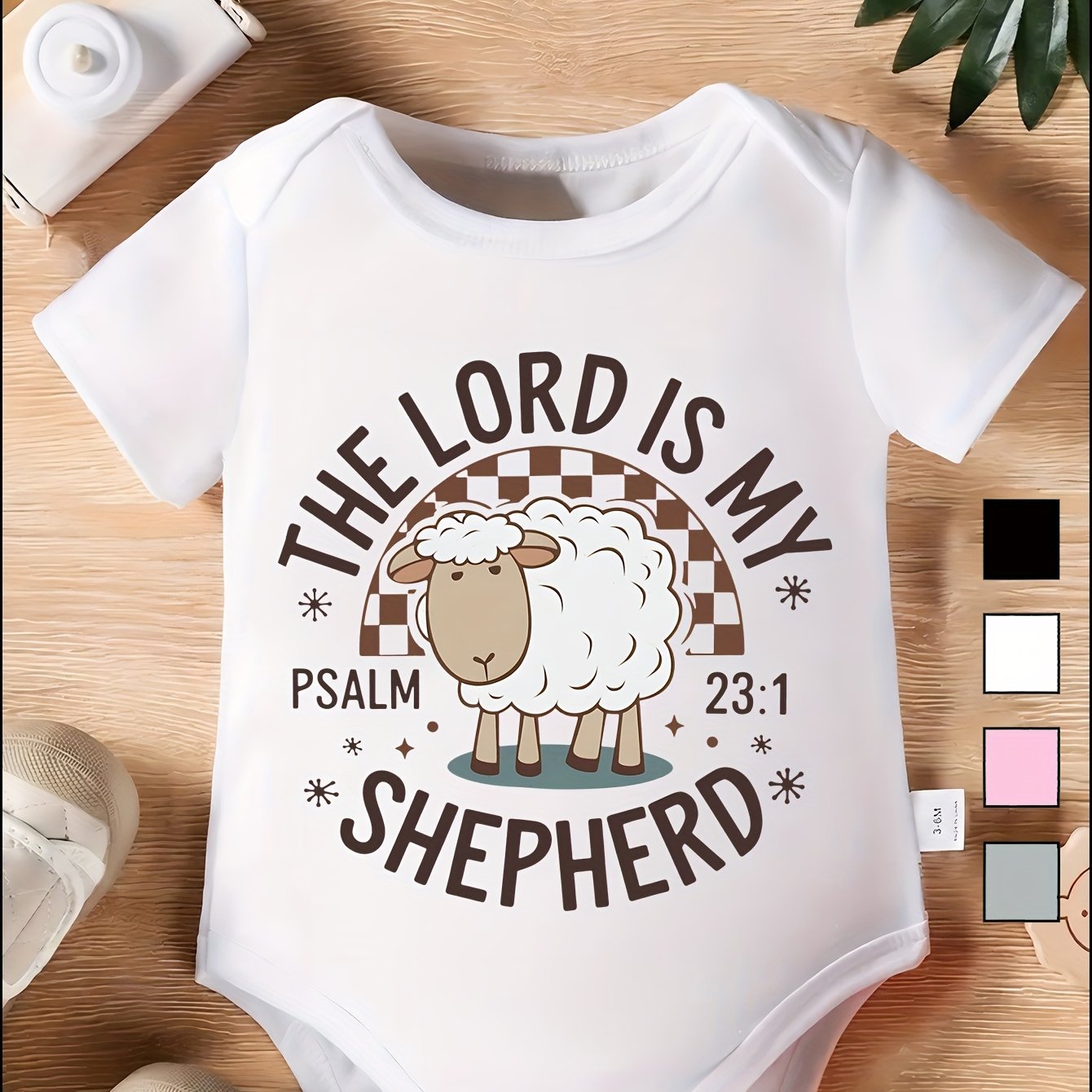 The Lord Is My Shepherd Cute Comfy Girl Onesie for Spring Summer 0-12 Months