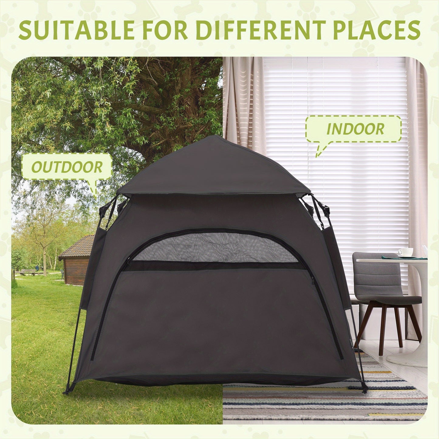 PawHut Extra Large Dog Tent Portable Pet Tent for Outdoor Adventures and Travel