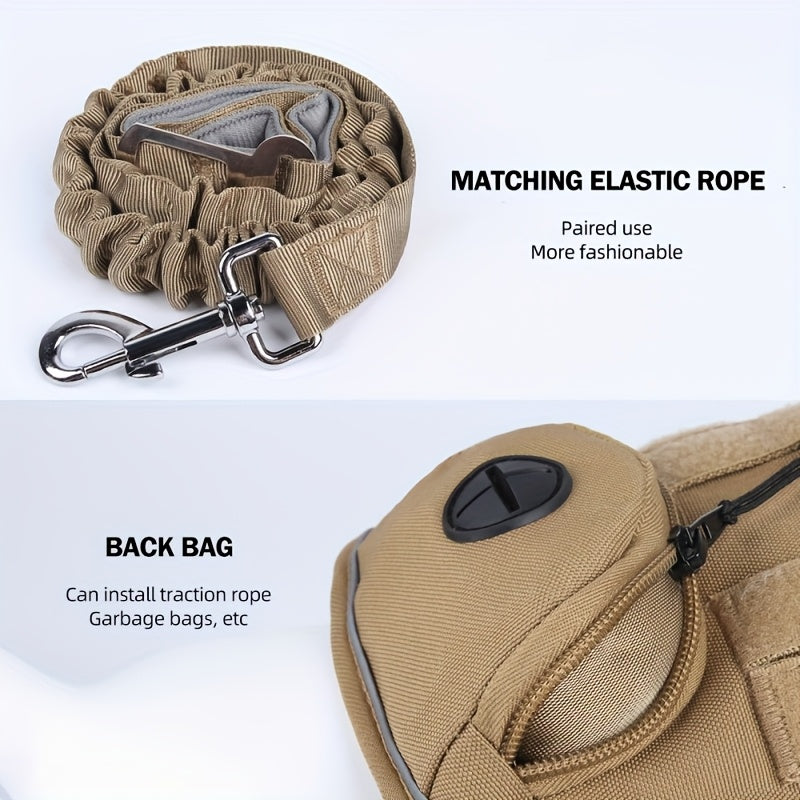 Vest-Style Tactical Dog Harness for Small to Medium Dogs in 6 Colors and Leash Compatible