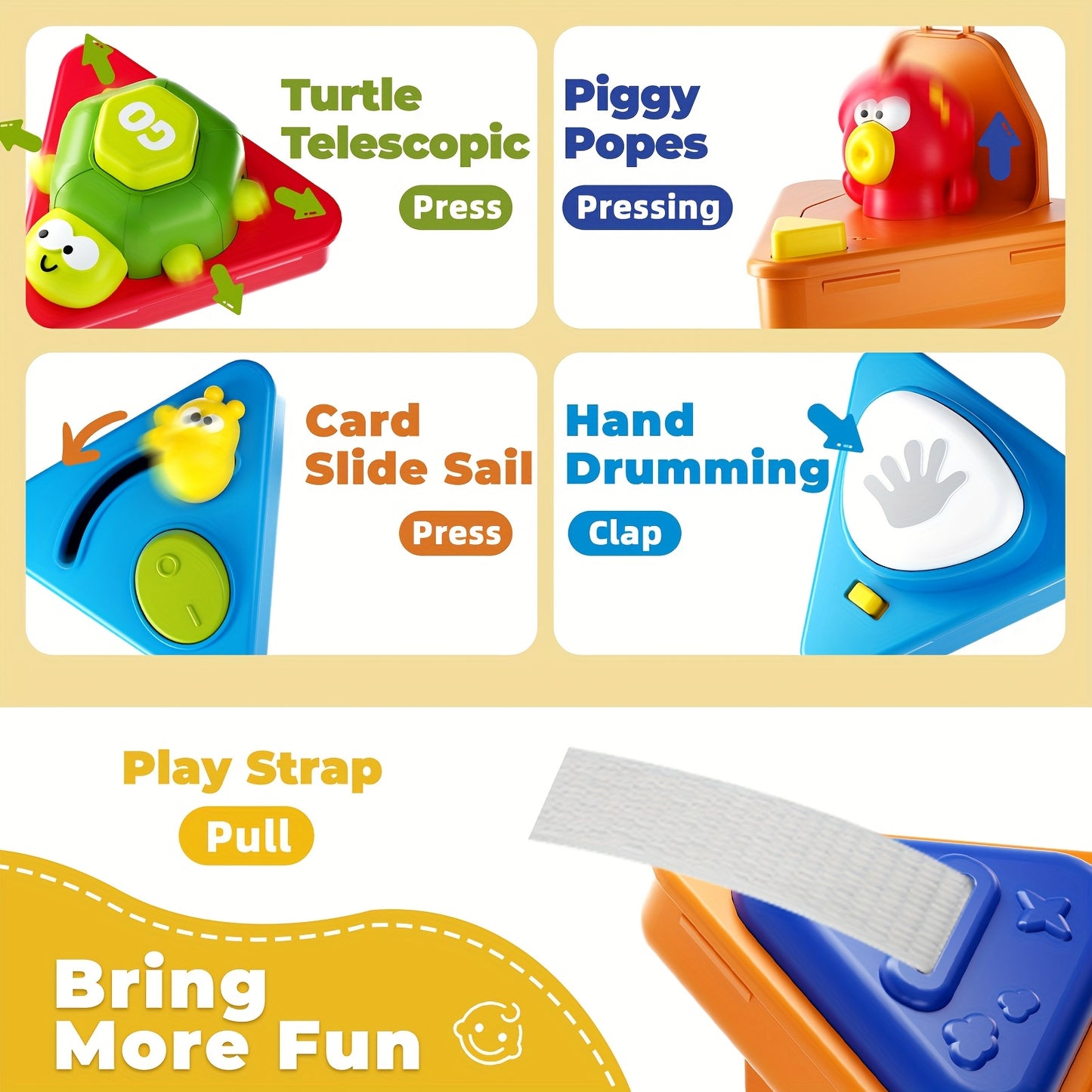 Expandable 20-in-1 Interactive Toddler Busy Board Cube with Zippers, Locks, and Mirrors for Sensory Learning, Ages 1-3