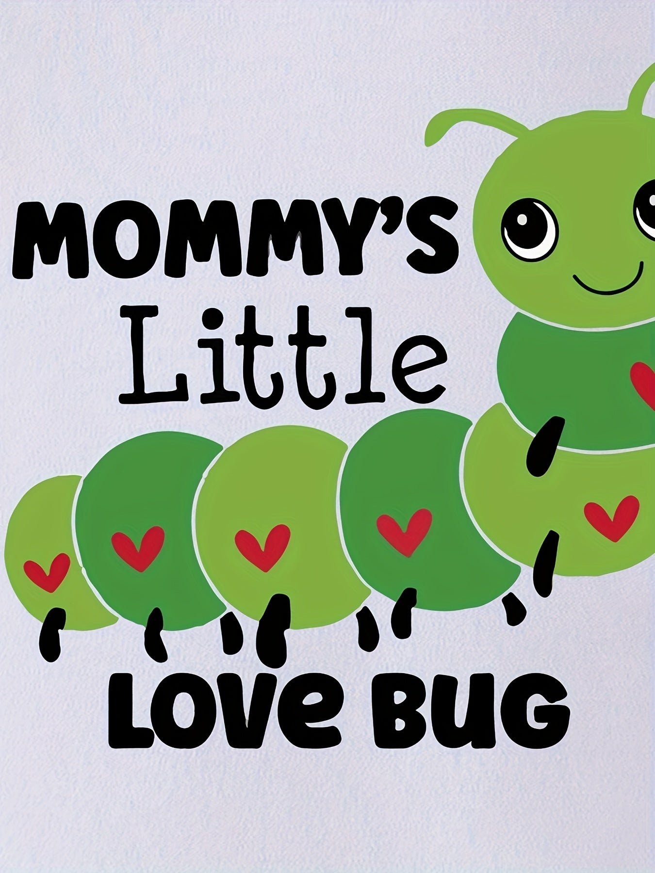 Mommy's Little Love Bug Caterpillar Print Onesie Soft Polyester Perfect For Newborns
