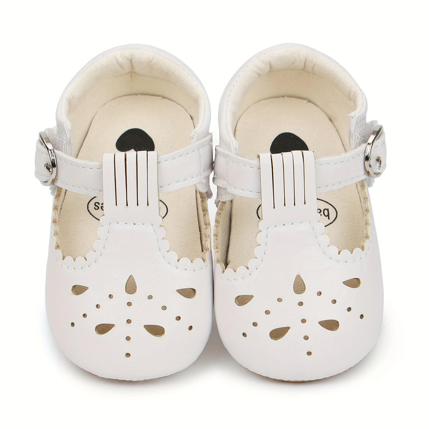 Cute Breathable Mary Jane Shoes For Baby Girls Lightweight Non Slip Soft Sole